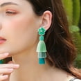 thumbnail image 2 of Yoyauz Women's Tassel Earrings Pendants, Colorful Layered Pendant Earrings Bohemian Long Tassels Handmade Wool Thread Earrings For Girly Gifts, 2 of 7