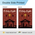 thumbnail image 5 of O Holy Night Garden Flag Jesus Nativity Garden Flag 12.5x18 Double Sided Vertical Burlap Farmhouse Yard Flag Christmas Outdoor House Decoration, 5 of 6