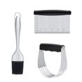 thumbnail image 2 of SHISUYAN 3PCS Stainless Steel Pastry Cutter Dough Blender BBQ Brush Set for Kitchen Home Restaurant, 2 of 9