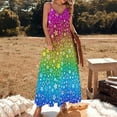 thumbnail image 3 of Colorful Stars Sleeveless Dress Loose Women's Dress Dresses Luxury Evening Dresses, 3 of 9