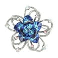 thumbnail image 2 of Xinyolin Elegant Flower Shape Brooch Sparking Rhinestones Inlaid Hollow Pin Suit Lapel Badge Dress Coat Accessories, 2 of 8