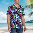 thumbnail image 4 of Men's Funky Hawaiian Shirt Short Sleeve Button Down Shirts Beach Party Holiday, 4 of 8