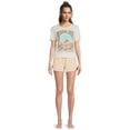 thumbnail image 5 of Joshua Tree Women's Ringer Tee and Short Sleep Set, 2-Piece, 5 of 5