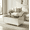 White, variant on 41" Smart Coffee Table with 93L Fridge & Freezer, Bluetooth Speaker, Touch Control, 15W Wireless Charging, USB Ports, LED Light, Living Room Furniture (Black)