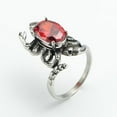 thumbnail image 3 of PAMTIER Unisex Stainless Steel Vintage Creative Personality Hollow Oval Cut Scorpion Claw Red Gemstone Punk Knight Ring Gothic Hip Hop Style Size 9, 3 of 6