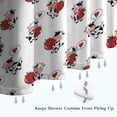 thumbnail image 6 of White Cow Strawberry Love Pattern Shower Curtain 72"x72" ,Bathroom Decorative Shower Curtains Set with 12 Hooks,Modern Waterproof Washable Shower Curtain, 6 of 6