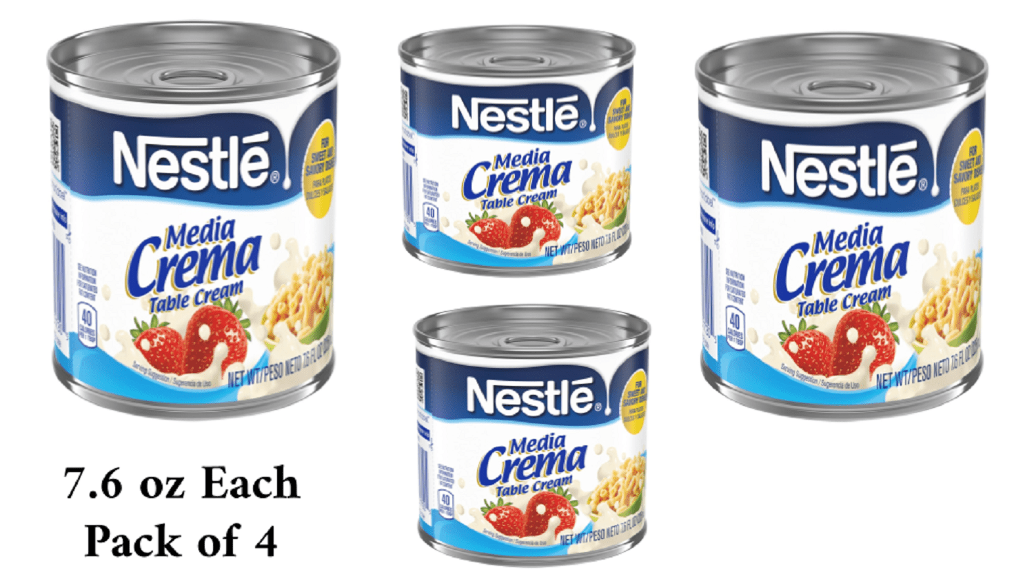 Nestle Media Cream 7.6 oz. Each Pack Of 4
