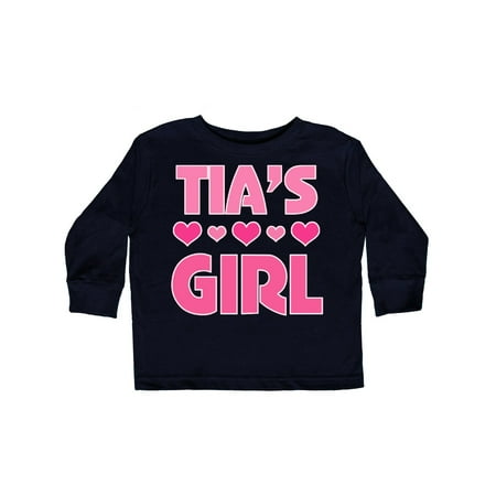 

Inktastic Tia Girl Gift for Niece Gift Toddler Toddler Girl Long Sleeve T-Shirt