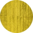 thumbnail image 1 of Ahgly Company Indoor Round Abstract Yellow Contemporary Area Rugs, 6' Round, 1 of 4