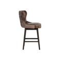 thumbnail image 4 of Home Square Ariana 26.25" Faux Leather Swivel Counter Stool in Brown - Set of 3, 4 of 8