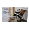 thumbnail image 1 of Gourmet Basics 9 Bottle Acacia Wood Wine Rack with Black Wire, 1 of 1