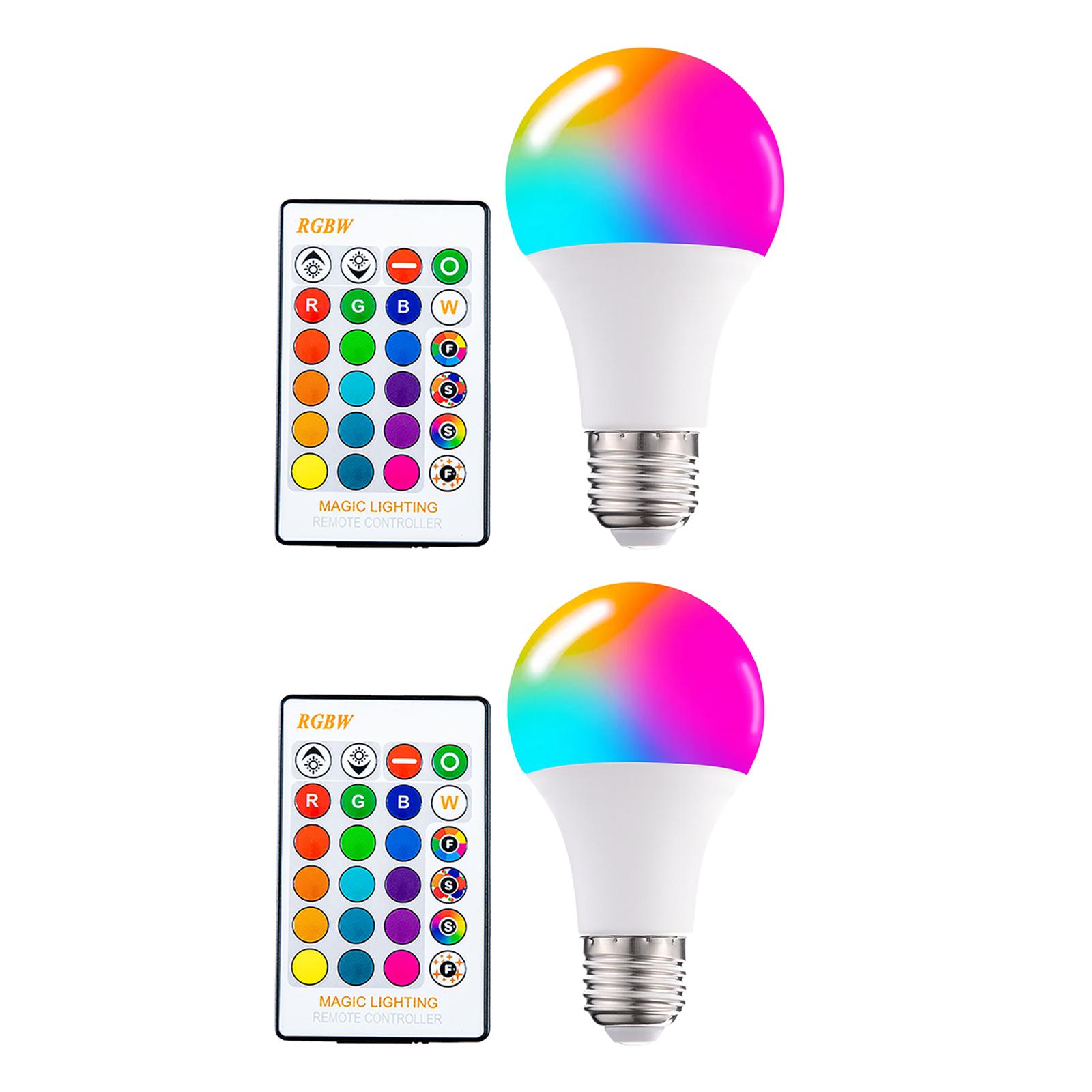 RGB Light Bulb,RGB LED Light Bulb with Remote,Color Changing Light Bulbs  Dimmable E26 Screw,Home Decor Bedroom Stage Party Living Room,Flood Light  Bulbs Mood Light,Bar