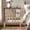 Gray, variant on Oufan Farmhouse Sideboard Buffet Cabinet, Wooden Coffee Bar Cabinet w/ 2 mirror Doors & Adjustable Shelf, Freestanding Cupboard for Kitchen, Natural