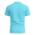 thumbnail image 4 of Mens Polo Golf Shirts with Pocket Cooling Performance Moisture Wicking Polo Shirts Cyan XXL, 4 of 5
