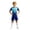 Blue, variant on Baby Boy Outfits Kids Gradient Triangle Design Breathable Soccer Uniform 2 Piece Boys' Clothing Sets Red XXS