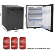 Smad 1.4 Cu ft Compact Mini Fridge Quiet Absorption Refrigerator with Lock 110V/12V Single Door