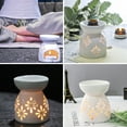 thumbnail image 4 of White Ceramic Candle Holder Essential Oil Burner for Home, 4 of 7