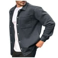 thumbnail image 2 of Lightweight Jackets for Men Long Sleeve Button Down Collared Jacket with Pockets Cardigan Outerwear Coat, 2 of 8