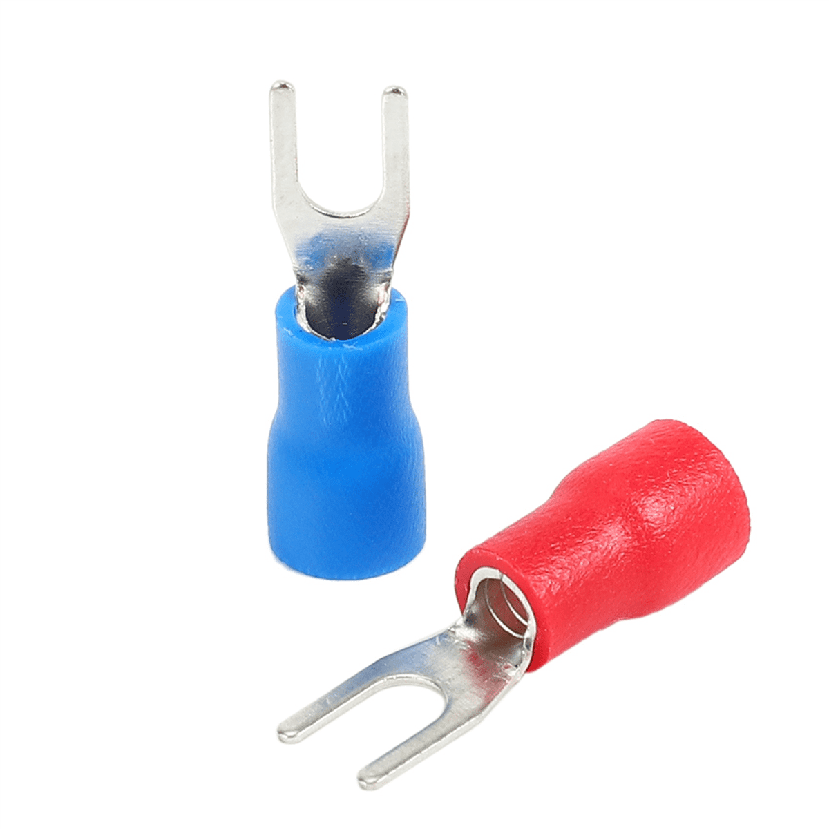 1200Pcs 16-14 AWG Red Blue Wire Connector Insulated Fork Terminal 4,1200 x fork Spade terminal(Red and blue each 600)