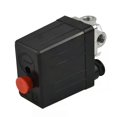 thumbnail image 5 of 175psi 4 Port Air Compressor Pressure Switch Manifold Regulator Aluminum Alloy Safety Pressure Valve All Black Bracket, 5 of 5