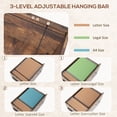 thumbnail image 5 of DeeHome Vinsetto 2 Drawer Mobile File Cabinet with Lock & Hanging Bar, Rustic Brown, 5 of 9