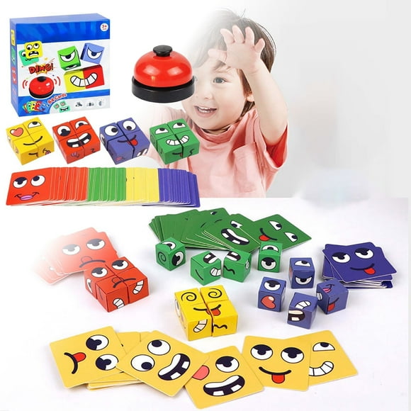 Toys Multiplayer Game Face Changing Cube Children Early Education Toys Parent Child Interactive Table Game Expression Building
