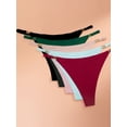 thumbnail image 5 of GaaiKei No Show Underwear Women Seamless G-String Thongs Sexy Low Rise Panties 5-Pack Size 5, 5 of 5