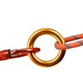 thumbnail image 5 of NewDoar Rappel Ring 25kN Aluminum Alloy O-Ring for Rock Climbing Arborist Rescue Hammock and Slackline (Gold 5 Pack), 5 of 5
