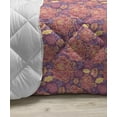 thumbnail image 3 of Floral Vintage Down Alternative Comforter, Pattern of Botanical Elements Scattered, Microfiber Quilt for All Season, 5 Sizes, Pale Yellow Slate Blue, by Ambesonne, 3 of 3