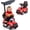 Red, variant on OLAKIDS 4 in 1 Push Car for Toddlers, Kids Ride on Toys Outdoor with Handle, Adjustable Canopy, Headlights, Siren, Music, Horn, Storage for Boys Girls 1-3, Red