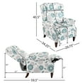 thumbnail image 2 of Barnn Modern White and Blue Fabric Upholstery Push Back Recliner, 2 of 17