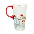thumbnail image 3 of Cypress Ceramic Travel Cup, 17 OZ. ,w/box and Tritan Lid, Holiday Sandpipers, 3 of 3
