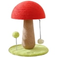 thumbnail image 1 of Cute Mushroom Cat Scratching Post with 100% Sisal Covered Scratching Post & Pompoms Cat Toy, 1 of 8