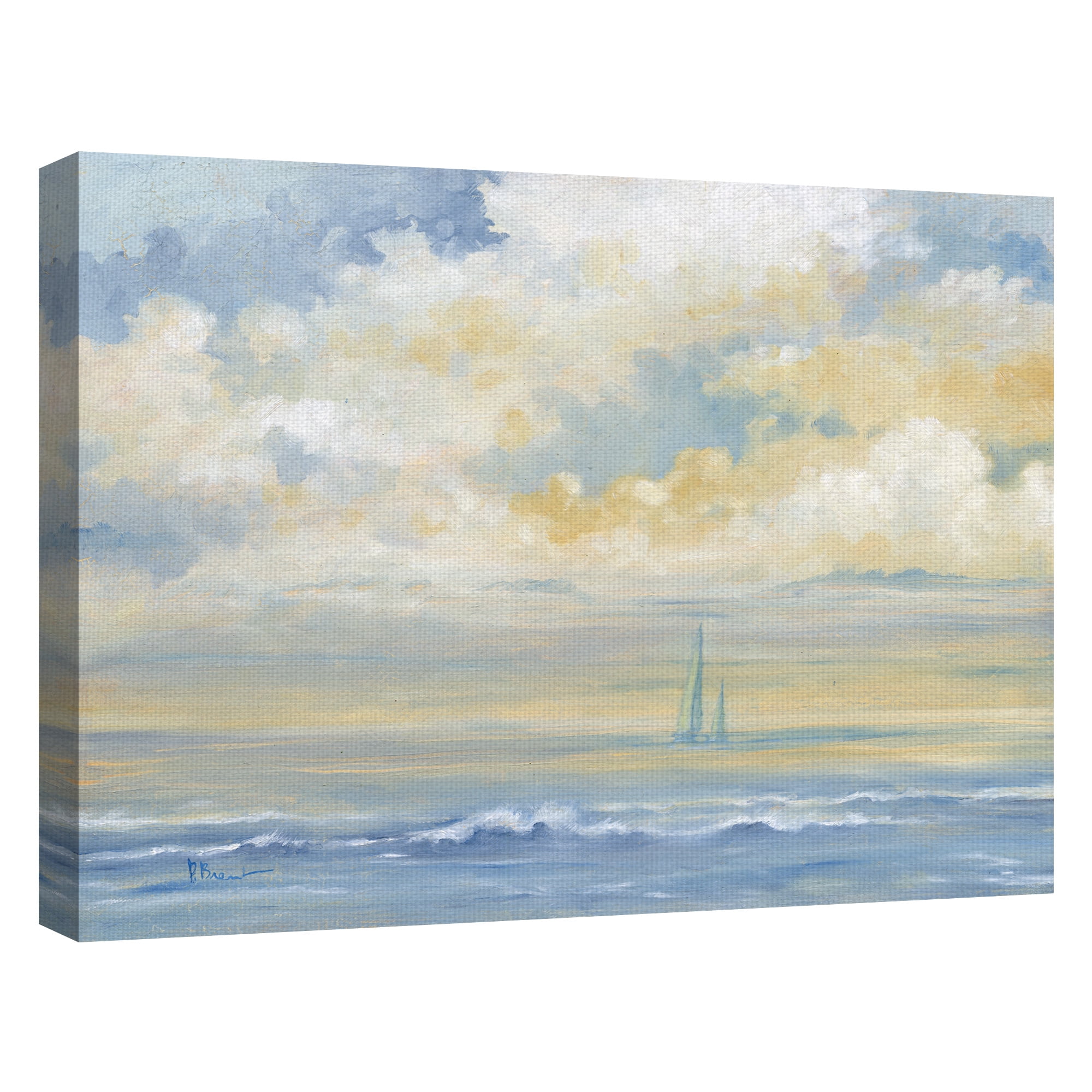Masterpiece Art Gallery Misty Morning Coastal Sail by Paul Brent Canvas Art 30" x 40"