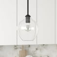 thumbnail image 2 of Evelyn&Zoe Marisa 8.63" Wide Pendant with Glass Shade in Brass/Clear, 2 of 5