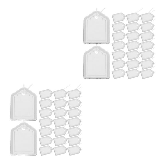WORGEOUS 1000 pcs  White Hang Tags Blank Hanging Labels Clothing Tags Business Craft Presents Wrapping Tags Writable Name Tags with String