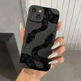thumbnail image 2 of Funda de teléfono con estampado de serpiente negra para iPhone, carcasa de silicona suave a prueba de golpes para modelos 11, 12, 13, 14, 15 Pro Max, X, XS Max, XR, 8, 7 Plus, SE2020 Mini, 2 of 5