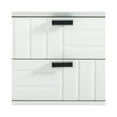 thumbnail image 3 of Benjara 2 Drawers Wooden Nightstand with Metal Bar Pulls, White and Black, 3 of 3