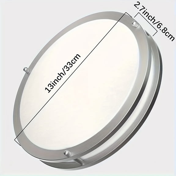 36W Dimmable LED Ceiling Light Fixture, 13 Inch Flush Mount Adjustable Kitchen Lighting for Bedroom Living Room Hallway
