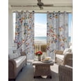 thumbnail image 3 of Colorful Leaves Blackout Curtains 45 Inches Long, Kitchen Black Out Window Treatments, Modern Abstract Spring Nature Tree Branch Thermal Insulated Lined Drapes for Small Window with Grommet 42"x45", 3 of 8