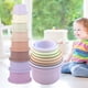 thumbnail image 5 of Ounissouiy Tazas apilables de juguete para niños, ingredientes seguros, exquisitas tazas artesanales, juguete para juego de apilamiento, 8 piezas Juegos de césped, 5 of 6