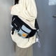 thumbnail image 5 of Bolso bandolera de gran capacidad con un solo hombro, riñonera deportiva personalizada para teléfono móvil, color negro, 5 of 5