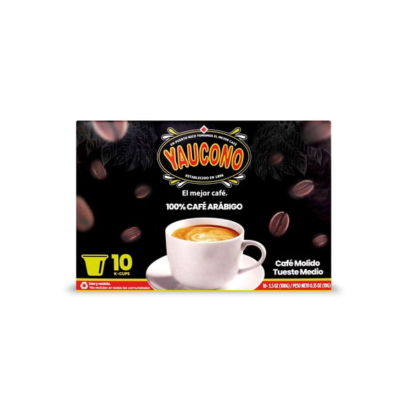 Yaucono Medium Roast Coffee K-Cups, 10 Count