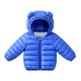 thumbnail image 6 of Toddler Winter Coat Little Boys Girls Puffer Coat Cute Bear Hooded Jacket Thicken Windproof Zipper Warm Outwear for Baby Baby Girl Jacket Little Boys Girls Clothes 6-12 Months, 6 of 6