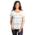 thumbnail image 2 of Do All Things With Purpose Women's Fashion Slouchy Dolman T-Shirt Tee Heather White Medium, 2 of 3