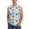 thumbnail image 3 of Uemuo Turtle Pattern Men's Sleeveless T-Shirt,Muscle Athletic Tank Top, Moisture-wicking Quick-dry Breathable Classic Tee Top for Gym Run Outdoor Sports-X-Large, 3 of 8
