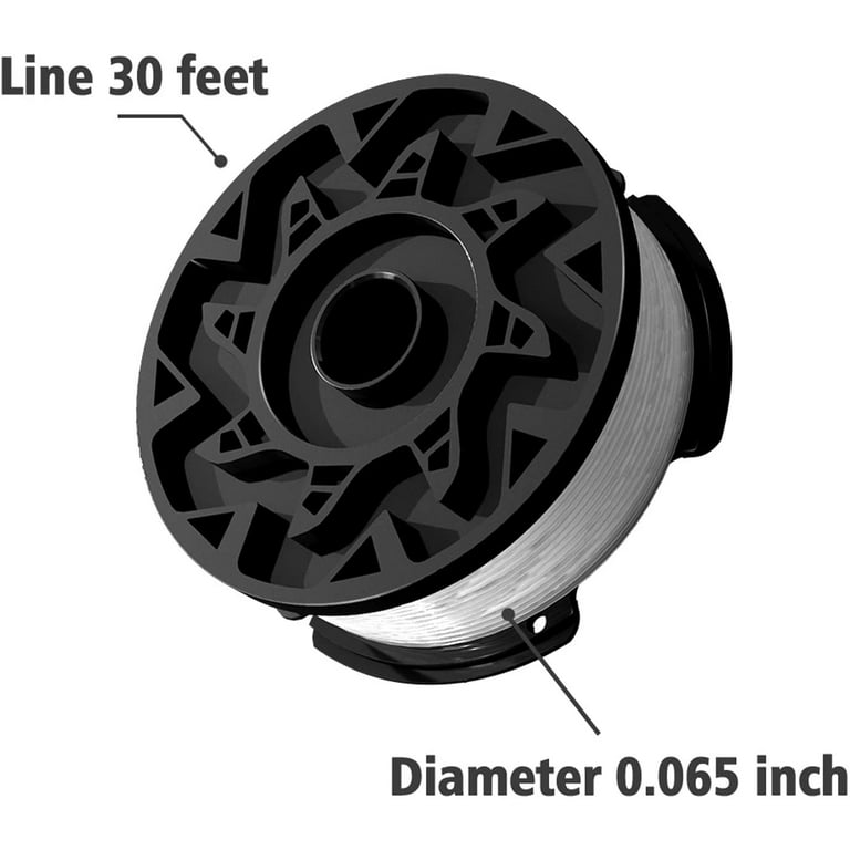 MOLIK Trimmer Spool for Black+Decker, Autofeed Replacement Spools for  AF-100 String Trimmer Edger, 240ft 0.065 Trimmer Line Replacement Spool(6 Replacement  Spool,1 Spool Cap(Orange),1 Spring)