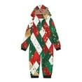 thumbnail image 2 of Odeerbi Christmas Onesie Pajamas for Family Holiday Sleep Jumpsuit Long Sleeve Family Christmas Pajamas Matching Sets Kids Parent Child Outfit Printed Loungewear Sleepwear Xmas PJs Set Red, 2 of 5
