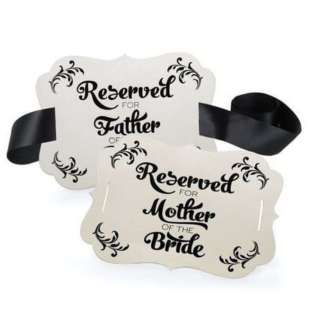 Le Prise Parents of Bride Decorations Reserved Chair