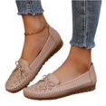 thumbnail image 2 of Willtoo Orthopedic Leather Shoes, Lightweight Anti-Slip Breathable for Women Dressy Slip-On Bow-Knot Flats Loafers Pink, 2 of 5